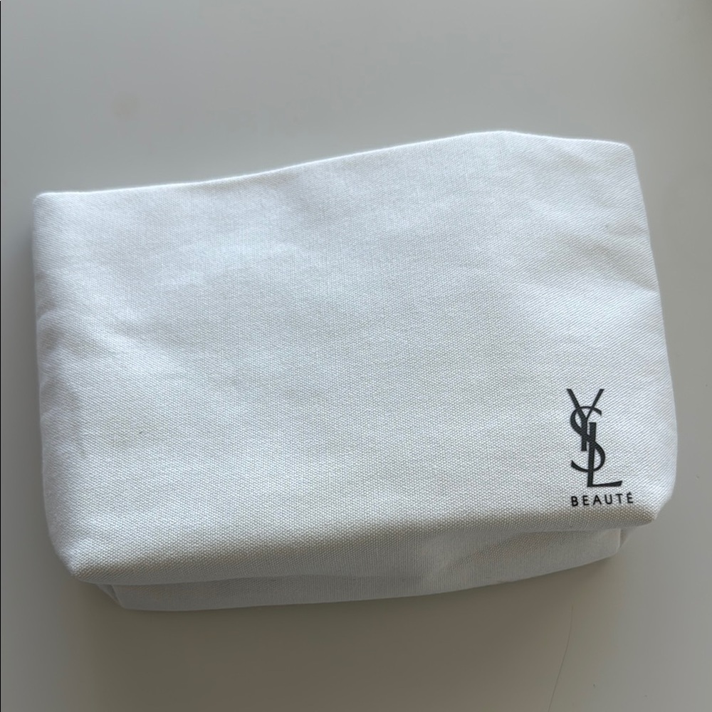 Saint Laurent White Cosmetic Bag